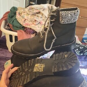 Black Sparkle Women's Boots